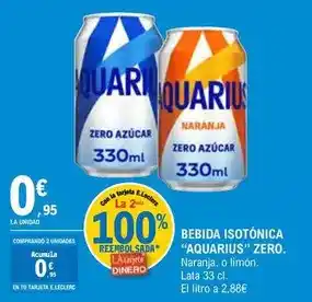 E.Leclerc Aquarius - bebida isotónica zero oferta