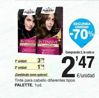 SPAR Fragadis Tinte Para Cabellot Diferentes Tipos Palette 1ud oferta