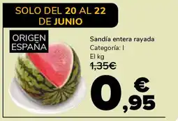 Supeco Sandía entera rayada oferta