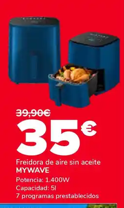 Supeco MYWAVE Freidora de aire sin aceite oferta