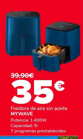 Supeco MYWAVE Freidora de aire sin aceite oferta