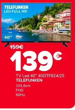 Supeco TELEFUNKEN TV Led 40" 40DTF824/25 oferta