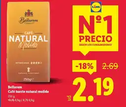 Lidl BELLAROM Café tueste natural molido oferta