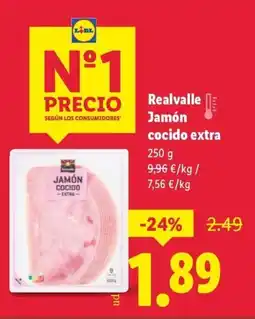 Lidl Realvalle Jamón cocido extra oferta