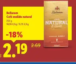 Lidl BELLAROM Café molido natural oferta