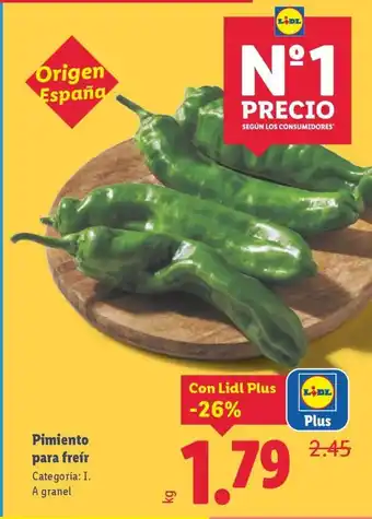 Lidl Pimiento para freír oferta