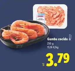 Lidl Gamba cocida oferta