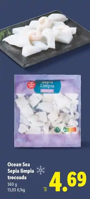 Lidl OCEAN SEA Sepia limpia troceada oferta