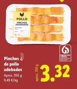 Lidl Pinchos de pollo adobados oferta