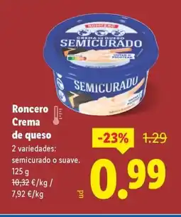 Lidl RONCERO Crema de queso oferta