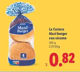 Lidl LA CESTERA Maxi burger con sésamo oferta