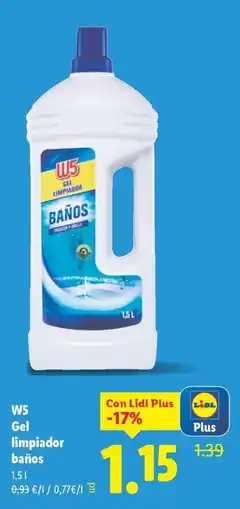 Lidl W5 Gel limpiador baños oferta