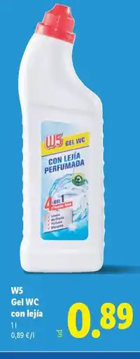 Lidl W5 Gel WC con lejía oferta
