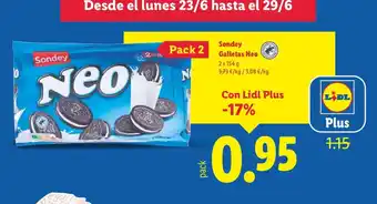 Lidl SONDEY Galletas Neo oferta