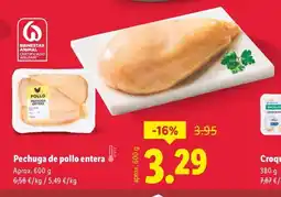 Lidl Pechuga de pollo entera oferta