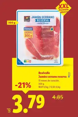 Lidl REALVALLE Jamón serrano reserva oferta