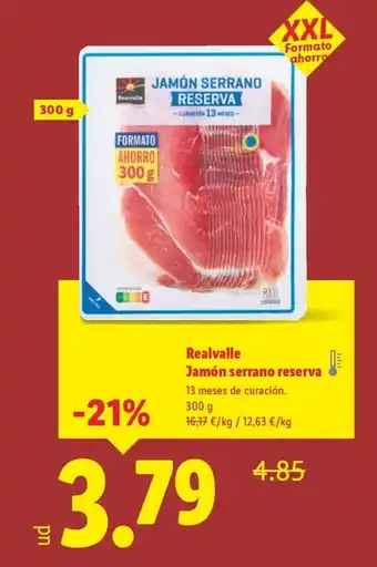 Lidl REALVALLE Jamón serrano reserva oferta