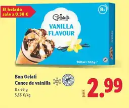 Lidl BON GELATI Conos de vainilla oferta