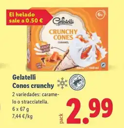 Lidl GELATELLI Conos crunchy oferta