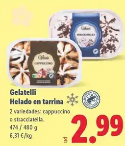 Lidl GELATELLI Helado en tarrina oferta