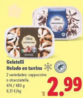 Lidl GELATELLI Helado en tarrina oferta