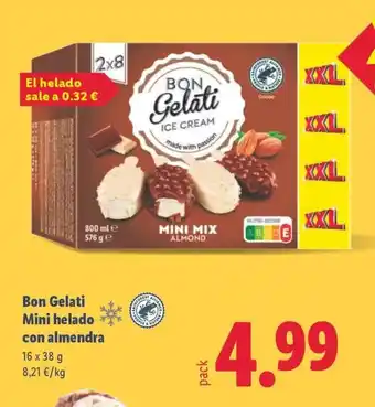 Lidl BON GELATI Mini helado con almendra oferta