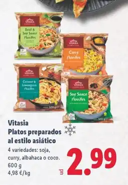 Lidl VITASIA Platos preparados al estilo asiático oferta