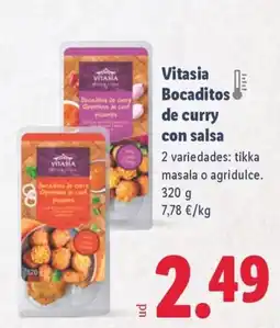 Lidl VITASIA Bocaditos de curry con salsa oferta