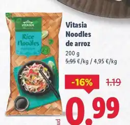 Lidl VITASIA Noodles de arroz oferta
