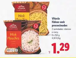 Lidl VITASIA Fideos wok precocinados oferta