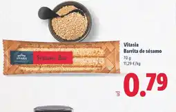 Lidl VITASIA Barrita de Vitasia Barrita de sésamo 70 g oferta