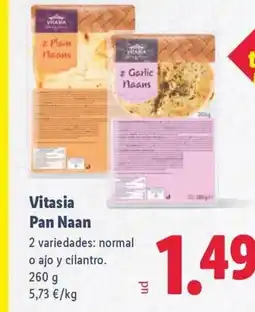 Lidl VITASIA Pan Naan oferta
