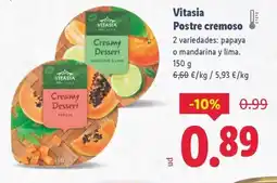 Lidl VITASIA Postre cremoso oferta