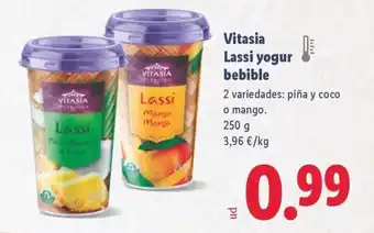 Lidl VITASIA Lassi yogur bebible oferta