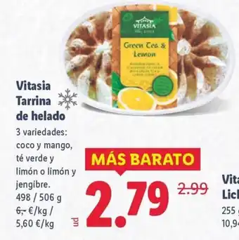 Lidl VITASIA Tarrina de helado oferta