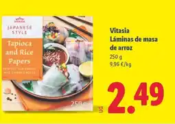 Lidl VITASIA Láminas de masa de arroz oferta