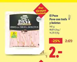 Lidl EL POZO Pavo con trufa y boletus oferta