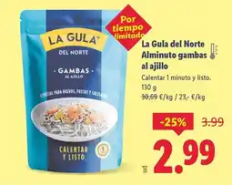 Lidl LA GULA DEL NORTE Alminuto gambas al ajillo oferta