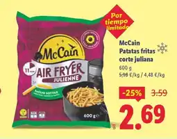 Lidl MCCAIN Patatas fritas corte juliana oferta