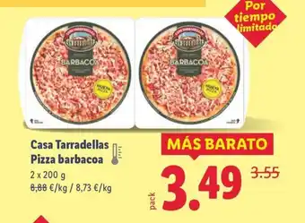 Lidl CASA TARRADELLAS Pizza barbacoa oferta
