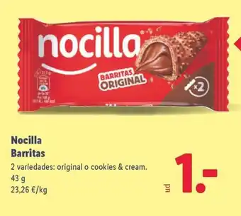 Lidl NOCILLA Barritas oferta