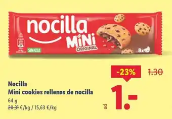 Lidl NOCILLA Mini cookies rellenas de nocilla oferta