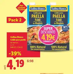 Lidl GALLINA BLANCA Caldo para paella oferta