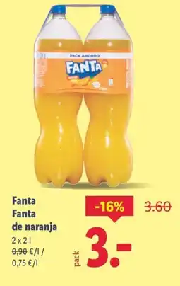 Lidl FANTA de naranja oferta