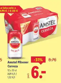 Lidl AMSTEL Pilsener Cerveza oferta