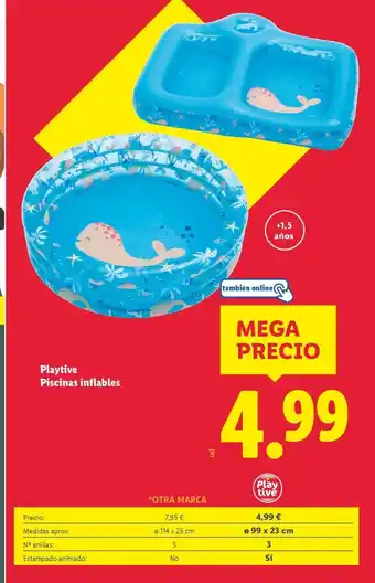 Lidl Playtive Piscinas inflables oferta