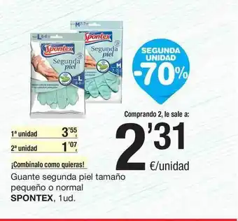 SPAR Fragadis Spontex Guante Segunda Peil Tamaño Pequeño O Normal 1 ud oferta