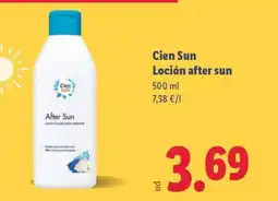 Lidl CIEN SUN Loción after sun oferta