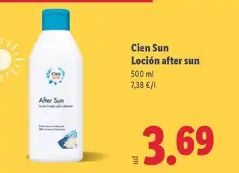 Lidl CIEN SUN Loción after sun oferta