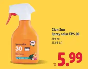Lidl CIEN SUN Spray solar FPS 30 oferta